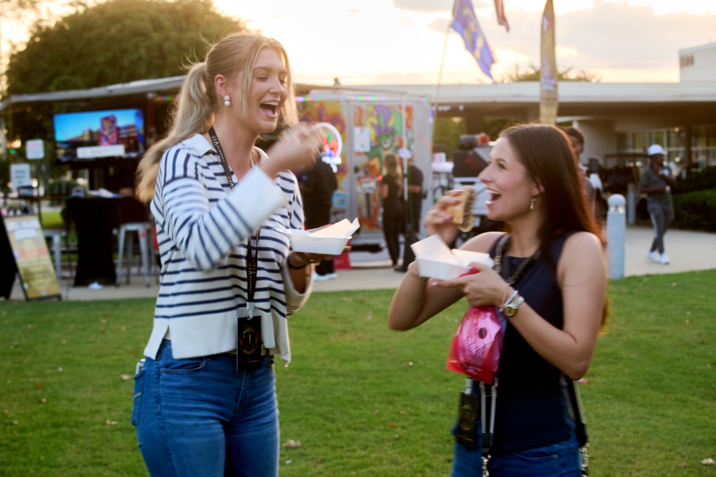 Guests eating at a catered event in Birmingham